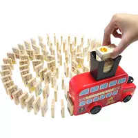 Đồ chơi xếp hình bé domino tự động phát hành xe trẻ em biết chữ đào tạo khối nhỏ chữ Hán chữ Hán - Khối xây dựng