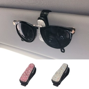 Xe kính clip đa chức năng nữ dễ thương nạm xe ô tô nội thất chống nắng kính râm khung kẹp giấy - Kính khung