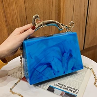 Luxury Acrylic Women Handbag With Metal Portable Designer Sm