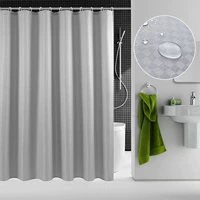 Цена зазора 220GSM, засоряющая супер густая затененная занавеска, водонепроницаемая изоляция ткани и плесень -защищенная туалетная ванная комната подвесная занавеска