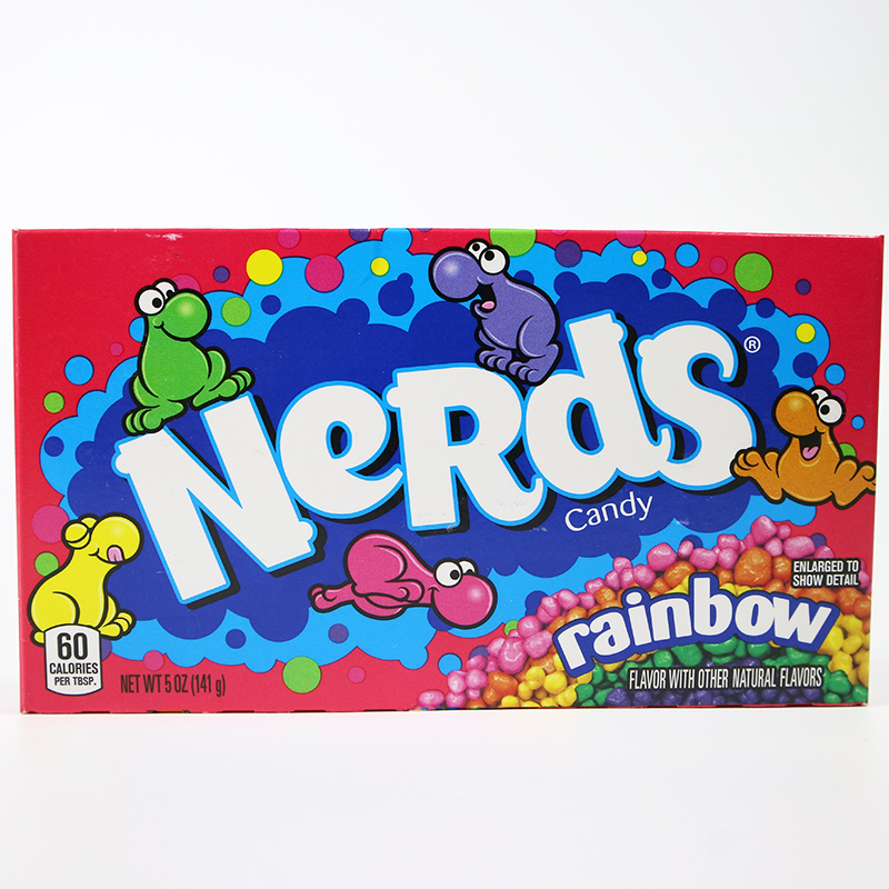 Rainbow Candy 141.7GNerdsRainbowCrunchyCandy U.S.A Nestle Wonka rainbow grain brittle Sweet and sour sugar James