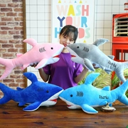 Búp bê đồ chơi cá mập sang trọng dễ thương Cá mập trắng ngủ gối lớn rag búp bê trẻ em cô gái quà tặng ngày lễ - Đồ chơi mềm