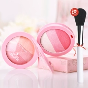 Ba màu baking powder blush nude trang điểm blush hộp bột pearlescent kéo dài cánh hoa tự nhiên rosy má hồng kem