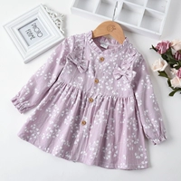 Хлопковое платье, весенняя юбка на девочку, кардиган для принцессы, в цветочек, тренд сезона, в западном стиле