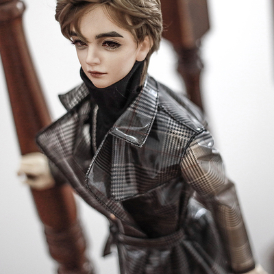 taobao agent 【GreenTime*】 2019AW 17SD 70 Uncle BJD Baby PVC plaid trench coat