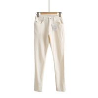Осенние белые хлопковые джинсы для отдыха, штаны, коллекция 2021, по фигуре