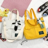 Шоппер, вместительный и большой универсальный ремешок для сумки, брендовая сумка на одно плечо, льняная сумка, в корейском стиле, надевается на плечо, простой и элегантный дизайн