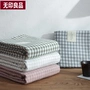 Mùa hè MUJI tấm một mảnh cotton Nhật Bản lưới màu đơn rắn vải bông là giường bông tinh khiết - Khăn trải giường ga nệm đẹp