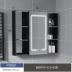 Tủ phòng tắm thông minh Tủ phòng tắm phòng tắm với gương chiếu sáng với lưu trữ, không gian nhôm treo tường tủ gương mẫu tủ gương phòng tắm tu guong phong tam 
