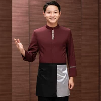 Красный лонгслив, фартук