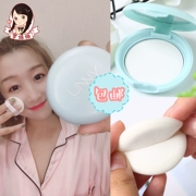 休 小铺 Hàn Quốc UNNY Mint Powder Control Oil Set Makeup Powder Powder Moisturising Kem che khuyết điểm Làm mới 8g