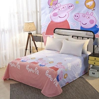 Bông Phim Hoạt Hình Pig Peggy Sheets Độc Child Ký Túc Xá Sinh Viên Chàng Trai Cô Gái Gạo Giường Đơn Dễ Thương Cotton drap giường everon