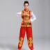 Trang phục trống mới Quần áo Yangko nam nữ quốc gia mặc trang phục biểu diễn múa múa rồng sư tử eo trống đội quần áo võ thuật quần vải nam Trang phục dân tộc