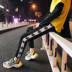 Quần Hàn Quốc phiên bản của xu hướng quần harem thanh niên trai hoang dã thể thao màu đen quần Mỏng chín quần quần âu Quần Harem