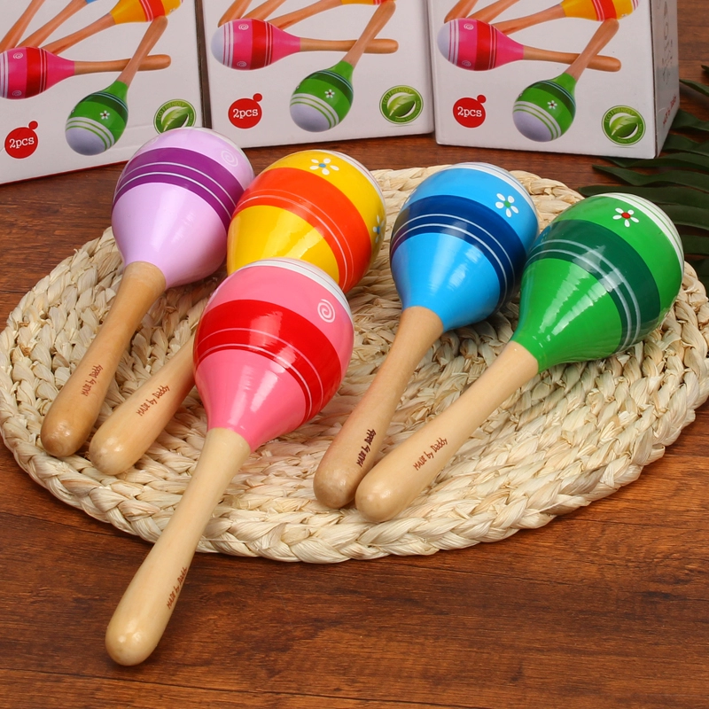 Hoạt động mẫu giáo nhạc cụ cho trẻ sơ sinh trẻ em thoải mái đồ chơi búa cát bằng gỗ cầm rít 0-1 tuổi giáo dục sớm - Đồ chơi âm nhạc / nhạc cụ Chirldren