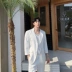 Hàn Quốc ulzzang nam đẹp trai phù hợp với áo khoác trắng mỏng áo khoác ba phần tư áo khoác Hàn Quốc chic nhỏ phù hợp với - Áo khoác đôi Áo khoác đôi
