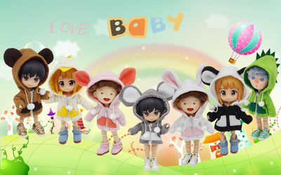 taobao agent OB11 baby animal jacket GSC vegetarian circle is molly bjd baby clothing 12 points bjd clothes dinosaur