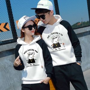 Lợn người đàn ông và phụ nữ áo len các cặp vợ chồng mùa thu 2018 phiên bản Hàn Quốc mới của tính khí hoang dã là mỏng mùa xuân áo khoác trùm đầu dịch vụ đẳng cấp
