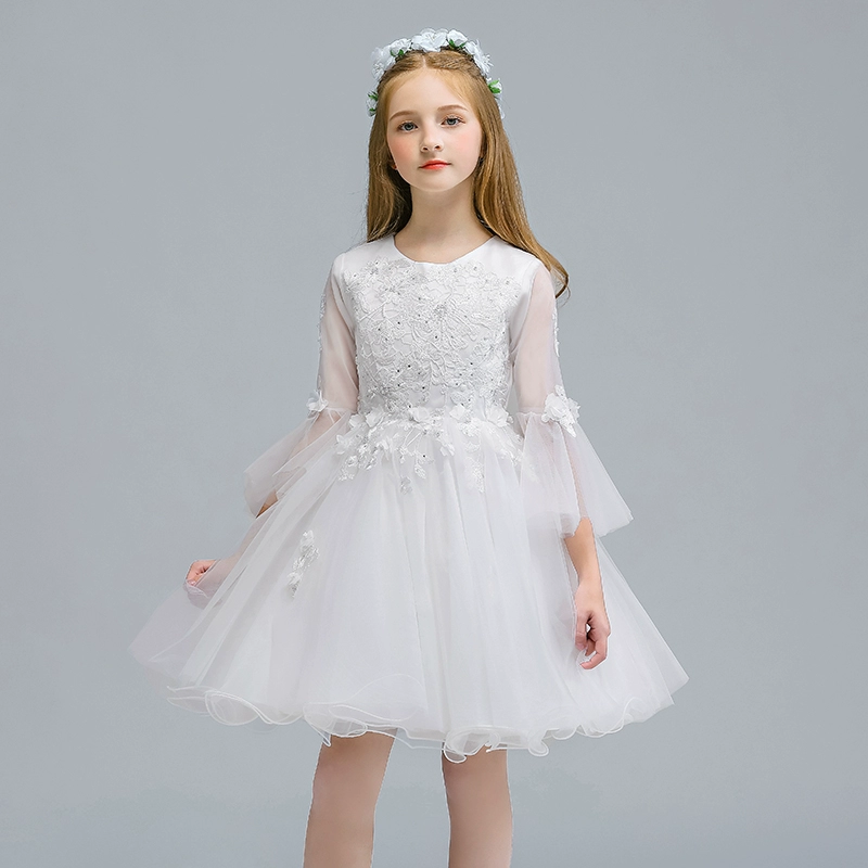 Cô gái chủ nhà váy váy trẻ em hợp xướng biểu diễn trang phục hoa cô gái cưới cao cấp tiệc sinh nhật công chúa váy mùa hè - Váy trẻ em
