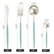 Blade Fork Spoon Tea Spoon (набор из четырех частей) -lv и серебро