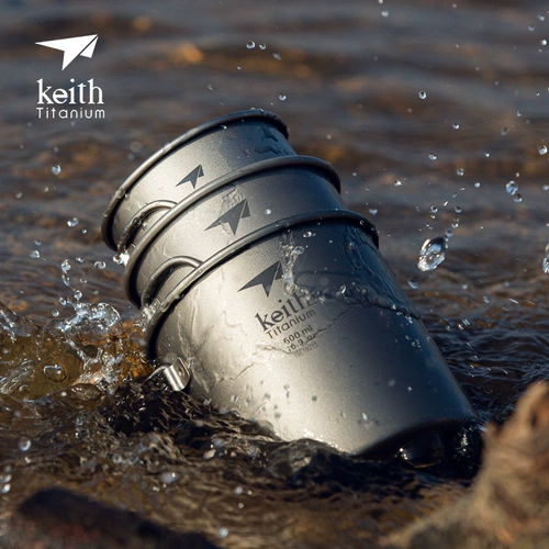 Keith Kaisi Pure Titanium Cup Outdoor Camp Wild Piece Simple Titanium Cup Titanium Coffee Cufe Cup Cup Wine Cover