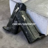 Chi | Givenchy/Givenchy's Новые дамы длинных ботинок скульптировать женские ботинки Серебряный замок