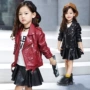 Quần áo trẻ em 2018 mùa thu mới cho bé gái Áo khoác da PU trẻ em mùa xuân và mùa thu Phiên bản Hàn Quốc của bé gái áo khoác da thủy triều - Áo khoác bexinhshop shop