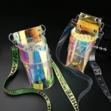 Прозрачные неоновые ножницы, трендовая поясная сумка, популярно в интернете