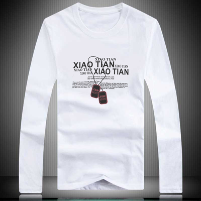 2017 mùa thu người đàn ông mới của dài tay t-shirt vòng cổ Hàn Quốc phiên bản của tự trồng trọt thanh niên t-shirt tops áo mùa thu quần áo triều Áo phông dài