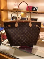 Женская сумка LV Louis Vuitton Neverfull Laohua Средний номер сумки для матери с сумкой для покупок на плечах M41178