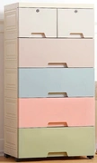 Xây dựng khối lưu trữ hộp mẫu giáo trẻ em màu nhựa hộp đồ chơi điều chỉnh nhà bếp với nắp nhỏ lật - Cái hộp