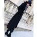Mùa đông 2019 áo khoác len mới của phụ nữ siêu dài cổ áo mỏng thời trang khí chất áo len màu đen thủy triều - Áo khoác dài Áo khoác dài