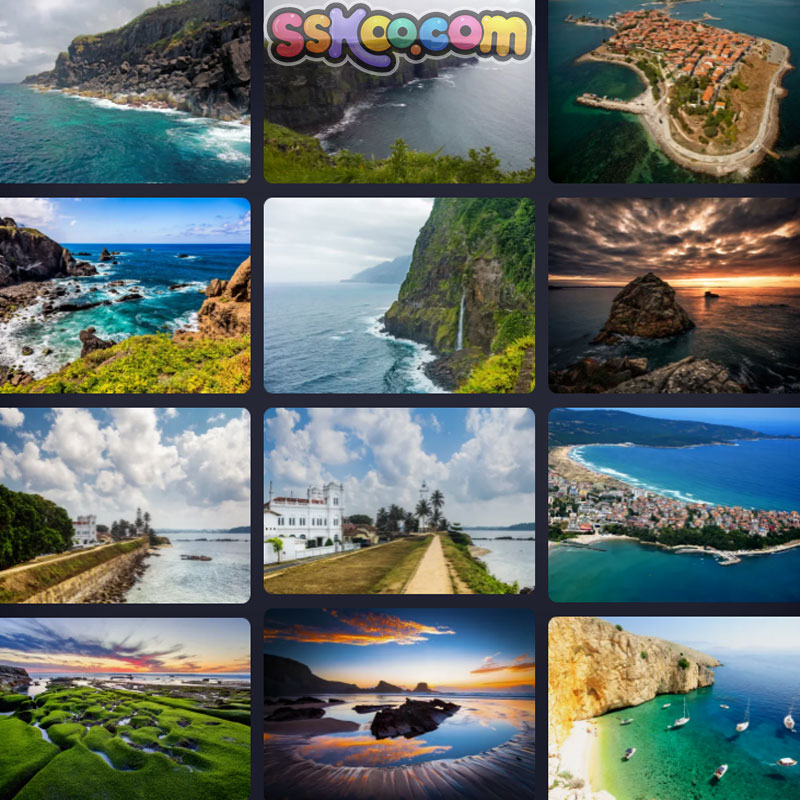 海边海岸海浪摄影集插图照片风景壁纸高清4K摄影图片设计背景素材