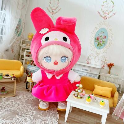 taobao agent Cotton doll 20cm centimeter baby clothes star doll normal body fat body naked baby rose red Loti two -piece