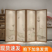 Tùy chỉnh 
            Trung Quốc mới màn hình vách ngăn phòng khách đơn giản bằng gỗ nguyên khối Zen lối vào phòng ngủ che chắn hộ gia đình gấp hoa sen có thể tháo rời bình phong gỗ hiện đại
