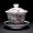Jingdezhen gốm mở nắp bát vẽ tay ba mảnh hoa pastel và chim trà bát trà Kung Fu màu xanh và trắng đặt tách trà - Trà sứ
