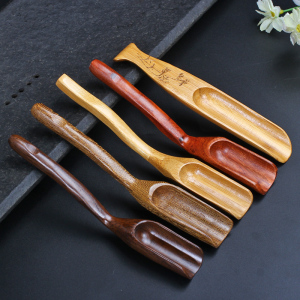 Trà tre xẻng mun muỗng cà phê trà muỗng rosewood trà trà muỗng kung fu trà thiết lập sáu quý ông phụ kiện đường