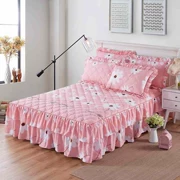 Bộ đồ giường bốn bộ đôi 4 cái đặc biệt 1,5 m 3 chăn đắp 1,8m tấm ba bộ 2 chiếc váy ngủ bằng vải bông trải giường - Váy Petti