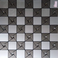 4*4 Flash Silver+маленький треугольник морской мох серебро+бриллиант