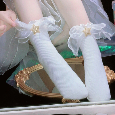 taobao agent Cotton summer thin socks for princess, Lolita style