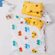 Trẻ em mẫu giáo giường túi lưu trữ chăn quilt phong cách đại học bằng vải giường con phim hoạt hình khủng long - Bộ đồ giường trẻ em
