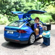 Mô hình xe đồ chơi Tesla mô hình xe mô phỏng hợp kim kéo lại trẻ em xe đồ chơi mô hình xe bé trai - Chế độ tĩnh