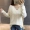 Trắng áo len nữ 2018 mùa xuân mới của Hàn Quốc phiên bản của hoang dã V-Cổ áo len màu rắn lỏng phần mỏng đáy áo triều áo khoác len cardigan nữ