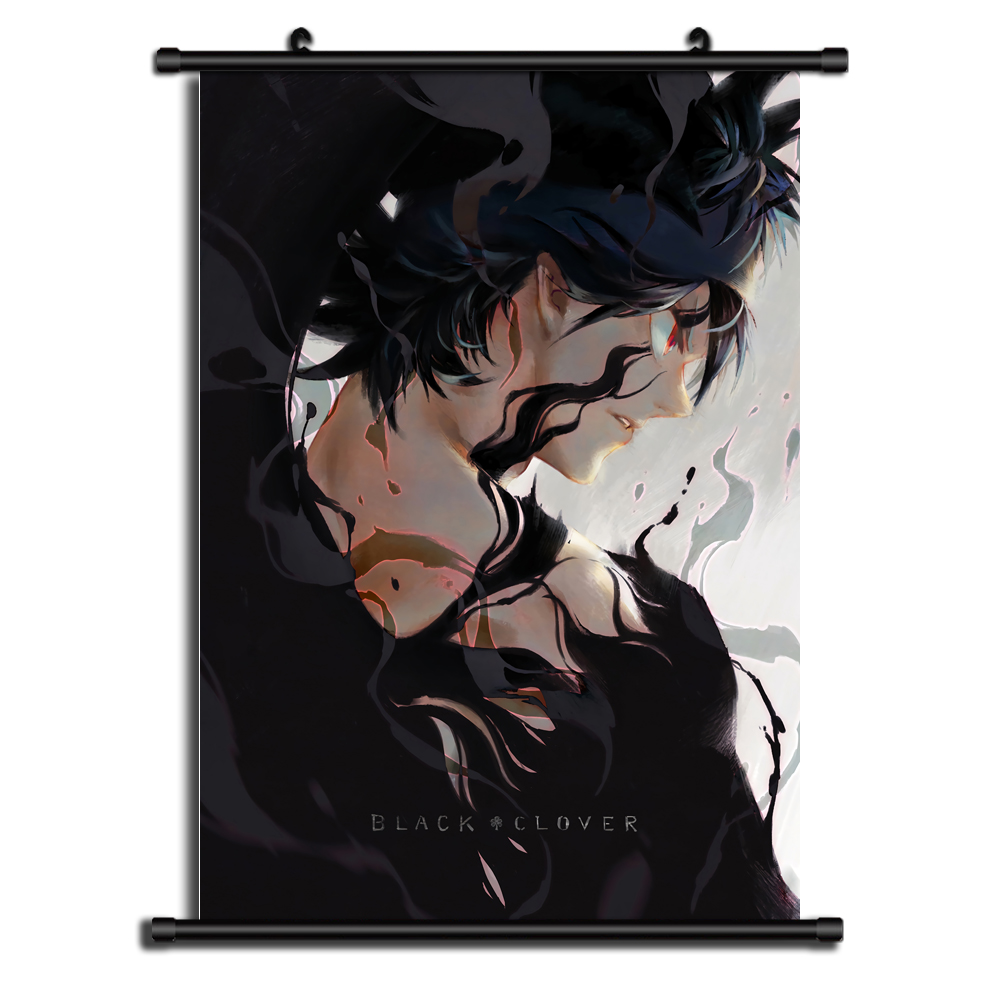 12920Animation surrounding customized black Clover poster mural dormitory bedroom Scroll black clover Hang a picture