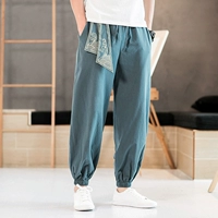 Ретро штаны, китайский стиль, с вышивкой, большой размер
