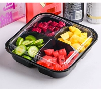 Jiaxiahe Fruit Flucing Box Одноразовая фрукты свежая режущая коробка пластиковая прозрачная салатная блюда квадрат