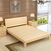 Đơn giản bằng gỗ giường đôi 1,8 m 1,5 m 1,2 trẻ em giường đơn giường giường gỗ 1m nền kinh tế hiện đại nhỏ gọn - Giường