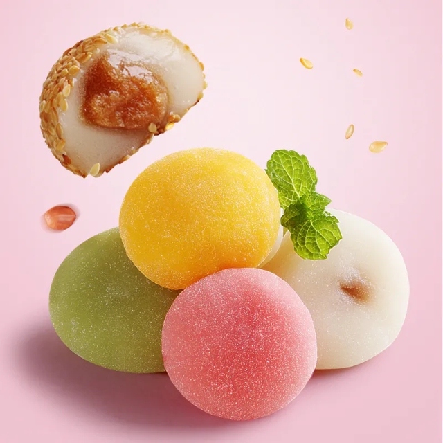 【日式麻薯】软糯q弹缤纷糯米糍8个半斤装