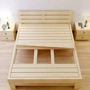 Thông 1 m giường gỗ rắn giường 1.8 giường gỗ 1,5 m 2 m giường đôi 1,35 giường gỗ rắn