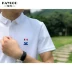 POLO áo sơ mi nam tay ngắn ve áo thêu hoa văn hình chữ U 2019 hè mới kinh doanh quần áo golf nam giản dị - Polo Polo